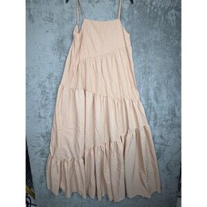 Miamine Flare Maxi Dress Women's L Sleeveless Adjustable Spaghetti Strap